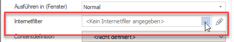 Internetfilter auswählen